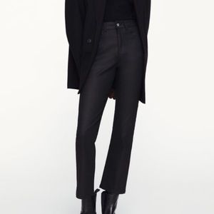 Zara Coated Slim Flared pants/jeans